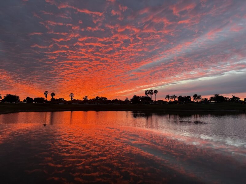 Gorgeous sunset at Bogart Executive Golf Course in The Villages