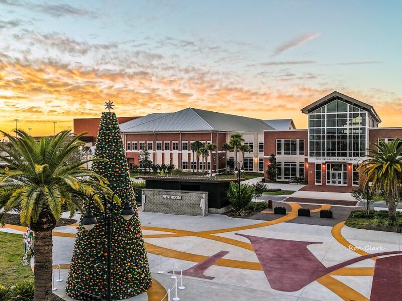 Sunrise above downtown Middleton in The Villages