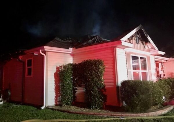 The home sustained heavy damage in the Village of Linden