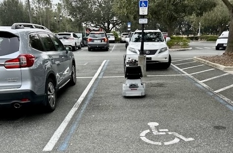 This mobility scooter was spotted in a handicapped parking spot 2 copy