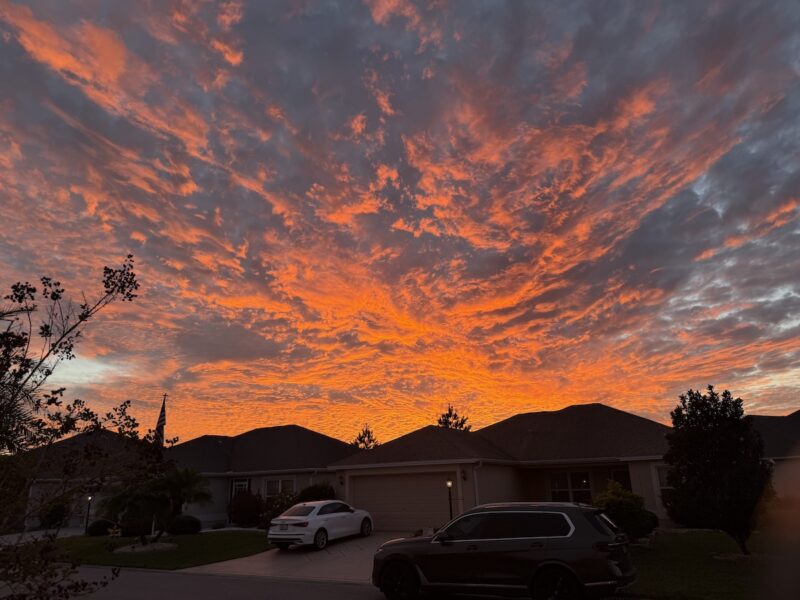 Beautiful sunset in The Village of McClure