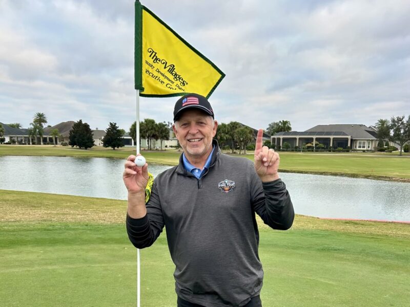 Daniel Parham was thrilled to score the lucky ace