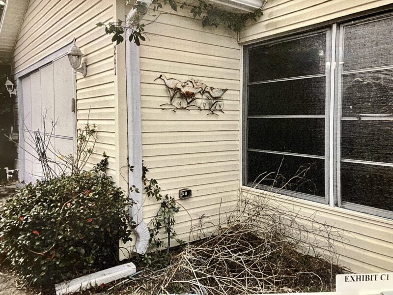 This home at 261 Montoyia Drive has been found to be out of compliance