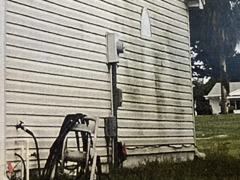 This photo submitted as evidence by Community Standards documented teh mold on the home at 641 San Marino Drive