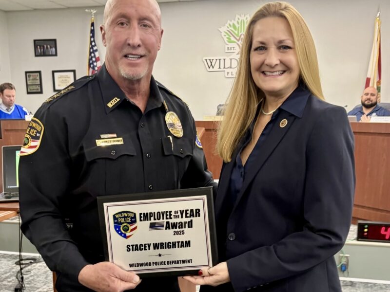 Chief Randy Parmer announced that Stacey Wrightam has been named the 2025 Employee of the Year