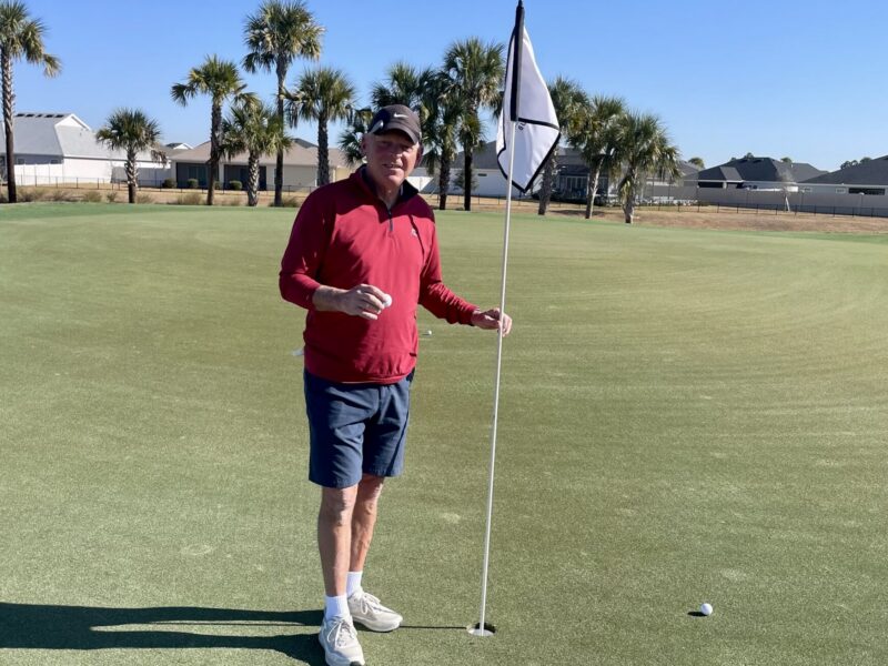 Dave Barringer scored his first lucky ace after golfing for more than 50 years.
