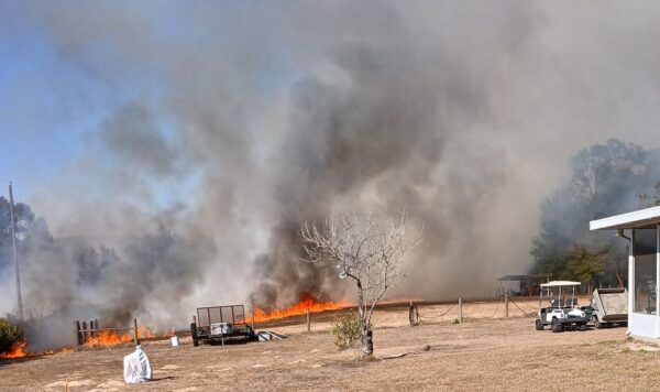 Drought conditions contributed to the grass fire on Lake Ella Road Drought conditions contributed to the grass fire on Lake Ella Road