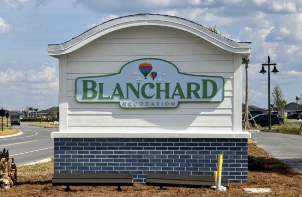 Entrance sign at Blanchard Recreation Center in The Villages Entrance sign at Blanchard Recreation Center in The Villages