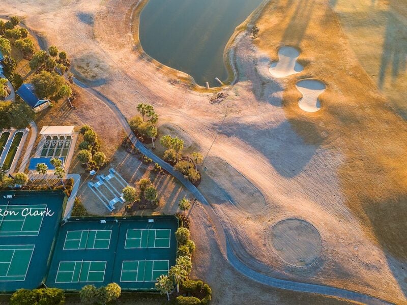 Frost on Mallory Hill Country Club at sunrise