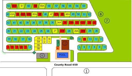 Layout at the RV park Layout at the RV park