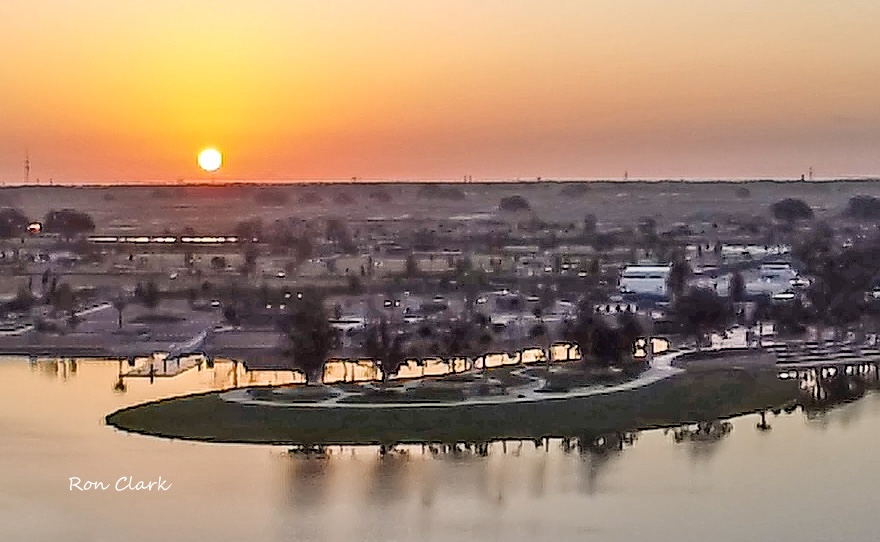 Morning sunrise over Eastport Town Center in The Villages Morning sunrise over Eastport Town Center in The Villages