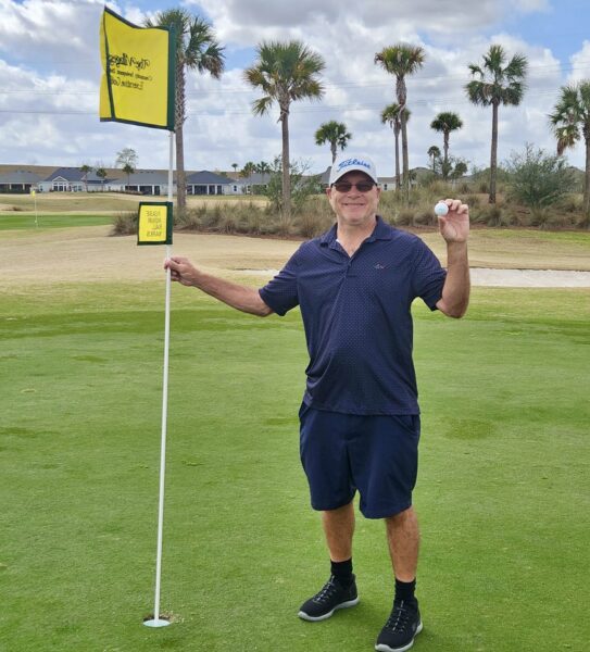 Rick Zach was all smiles after getting his first lucky ace Rick Zach was all smiles after getting his first lucky ace