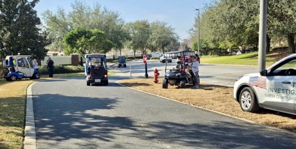The Sumter County Sheriff s Office was investigating a crash involving two golf carts Thursday morning at the entrance to the Village of Belvedere The Sumter County Sheriff s Office was investigating a crash involving two golf carts Thursday morning at the entrance to the Village of Belvedere