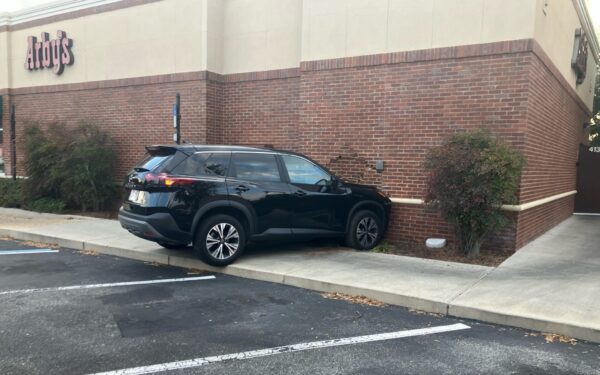 This car crashed into the Arby s restaurant at Buffalo Ridge Plaza in The Villages This car crashed into the Arby s restaurant at Buffalo Ridge Plaza in The Villages
