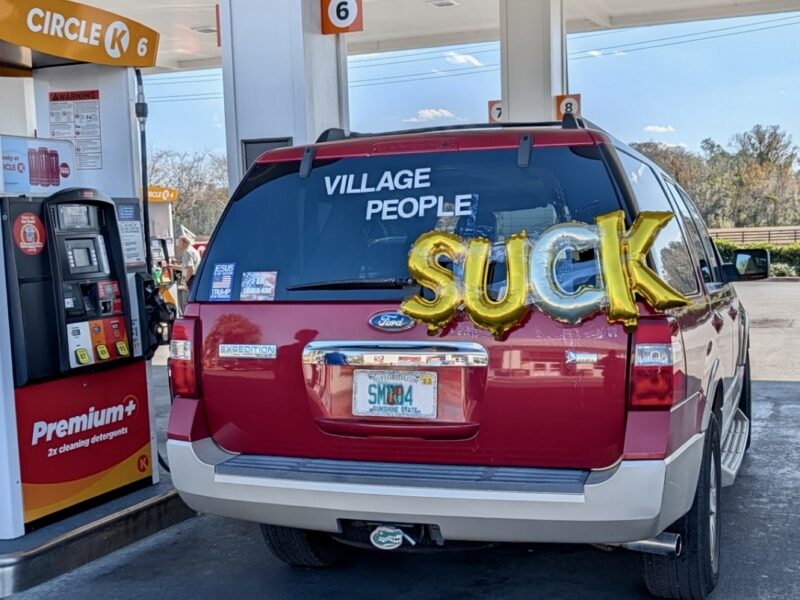 This vehicle had a not so subtle message