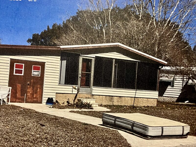 A mattress was reported in the driveway at a home at 971 Tarrson Blvd.
