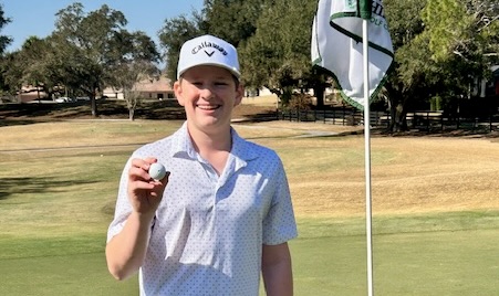 Lincoln Bloemer scored the lucky ace while golfing in The Villages 2