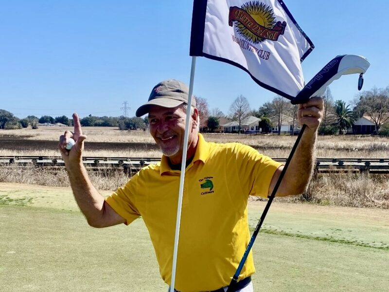 Mark Kelly was thrilled to get the lucky ace