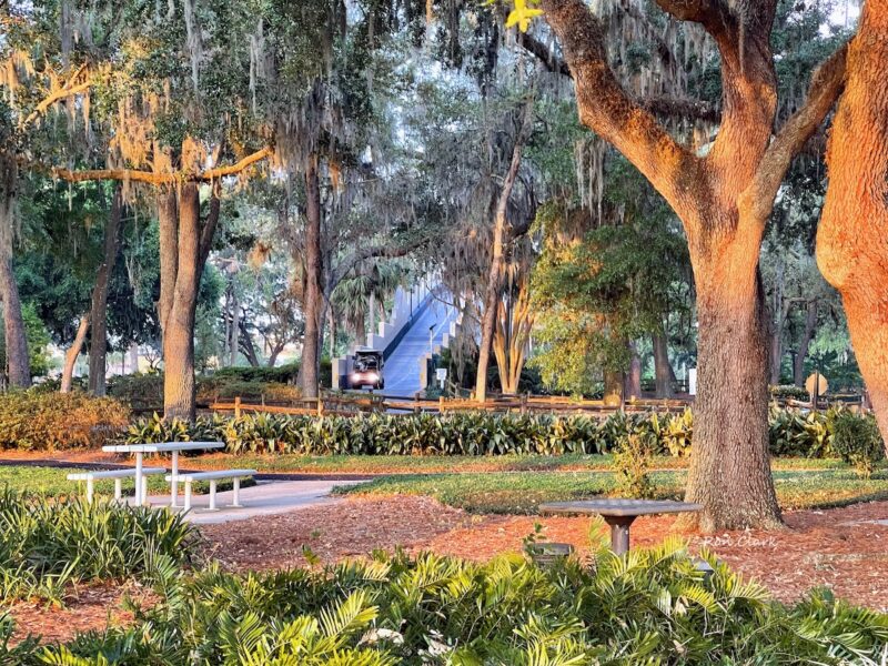 Sunrise lights up Paradise Park in The Villages