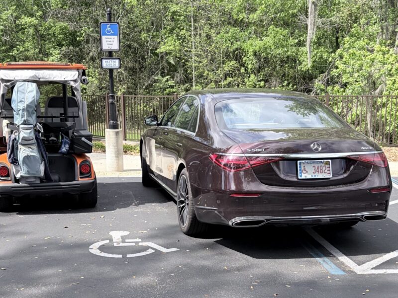 This Mercedes was taking up the handicapped accomoddation zone at the Fenney Grill