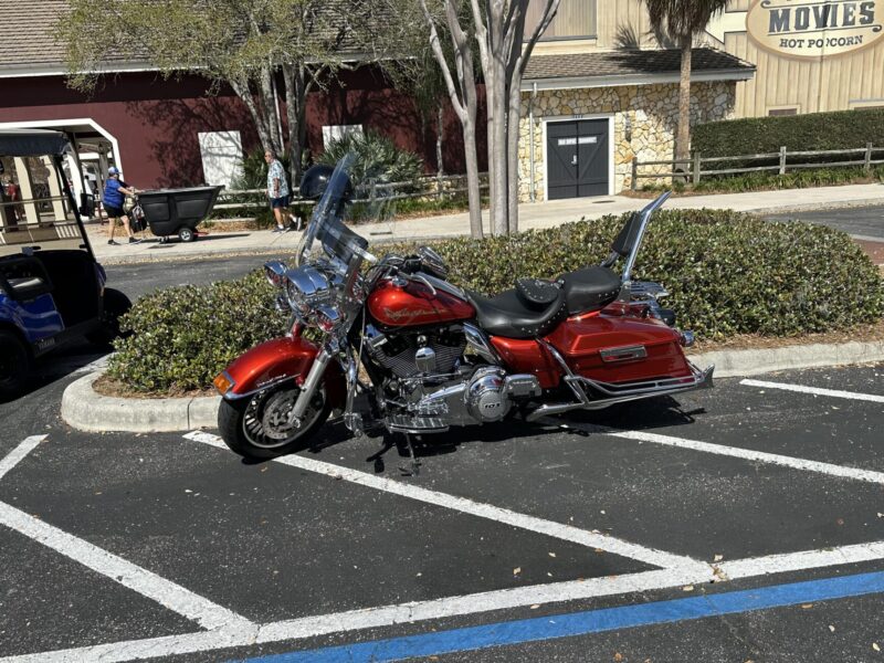 This motorcyclist felt entitled to the handicapped accommodation zone at Brownwood