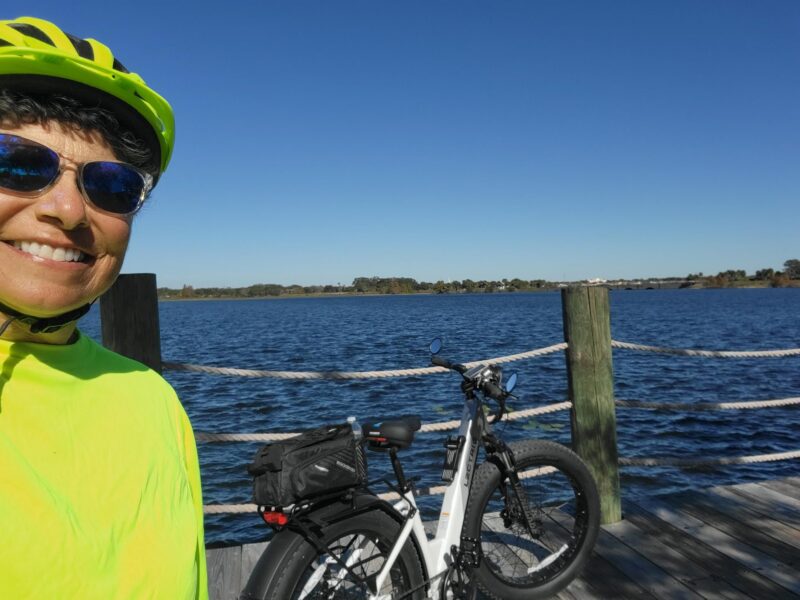 Villager Rose Haroin loves her E bike.