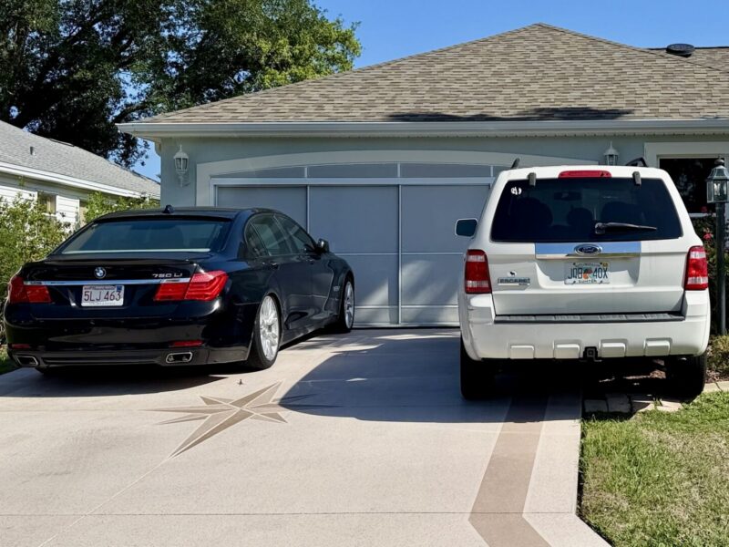 Crowded driveway