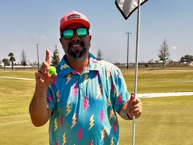 Derek Steele scored a lucky ace at Shallow Creek Executive Golf Course