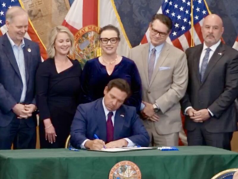 Gov. Ron DeSantis signed the Florida SAVE Act at the Eisenhower Recreation Center.