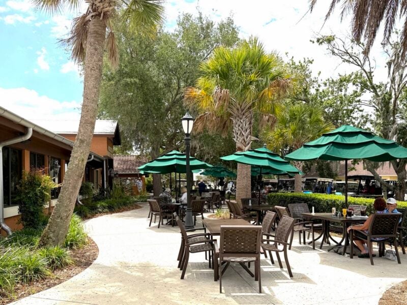 Outside seating is available at the Tierra Del Sol Bar and Grill.