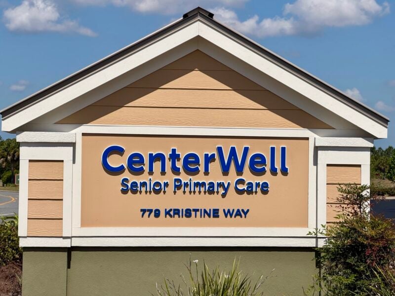 The Villages Health sign at Lake Deaton Plaza has been changd to CenterWell Senior Primary Care