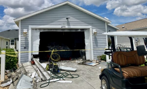 The garage at this home at 2771 Horvat Lane in the Tate Gregory Villas in the Village of DeLuna susustained heavy damage in the fire The garage at this home at 2771 Horvat Lane in the Tate Gregory Villas in the Village of DeLuna susustained heavy damage in the fire