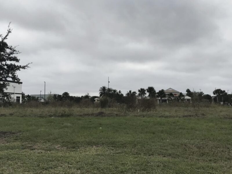 The lot is currently vacant