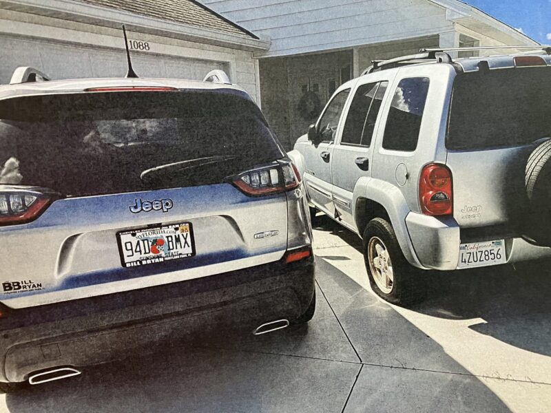 These two inoperable vehicles are parked in the driveway at 1088 Commodore Drive at Creekside Landing