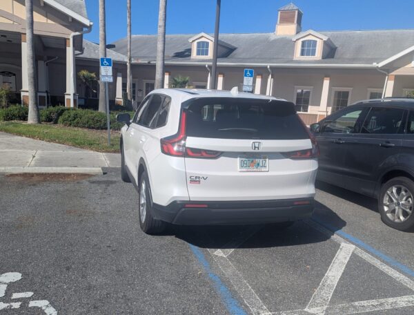 This driver was hogging the handicapped accommodation zone at Advanced Urology in Oxford This driver was hogging the handicapped accommodation zone at Advanced Urology in Oxford