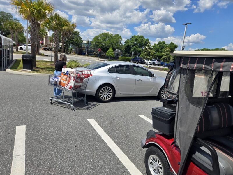 This woman was loading up her car near a busy intersection at BJ s Wholesale in Lady Lake.