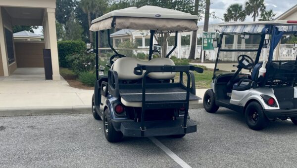A member of the Parking Patrol snapped a photo of this golf cart parked right down the line. A member of the Parking Patrol snapped a photo of this golf cart parked right down the line.