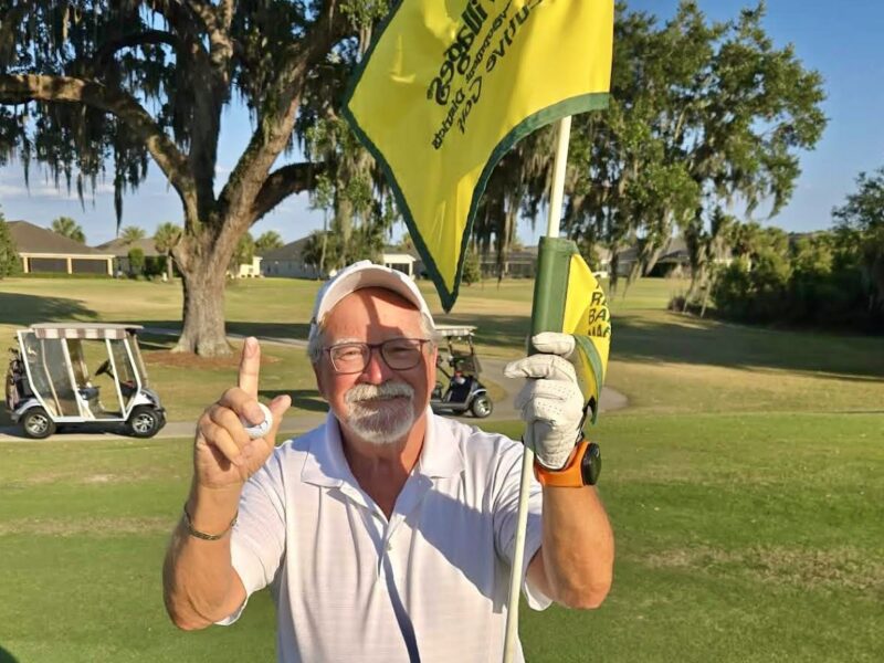 David Gross was thrilled to get the hole in one