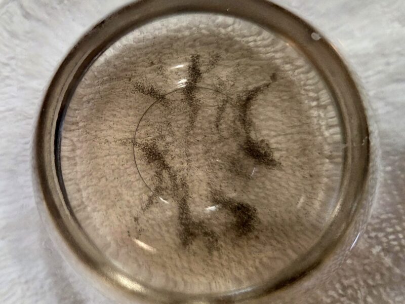 Joan Garvar shot this photo of sediment left behind after she filtered and distilled her water