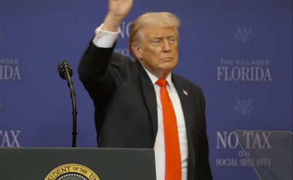 President Trump waves goodbye to the crowd in The Villages President Trump waves goodbye to the crowd in The Villages