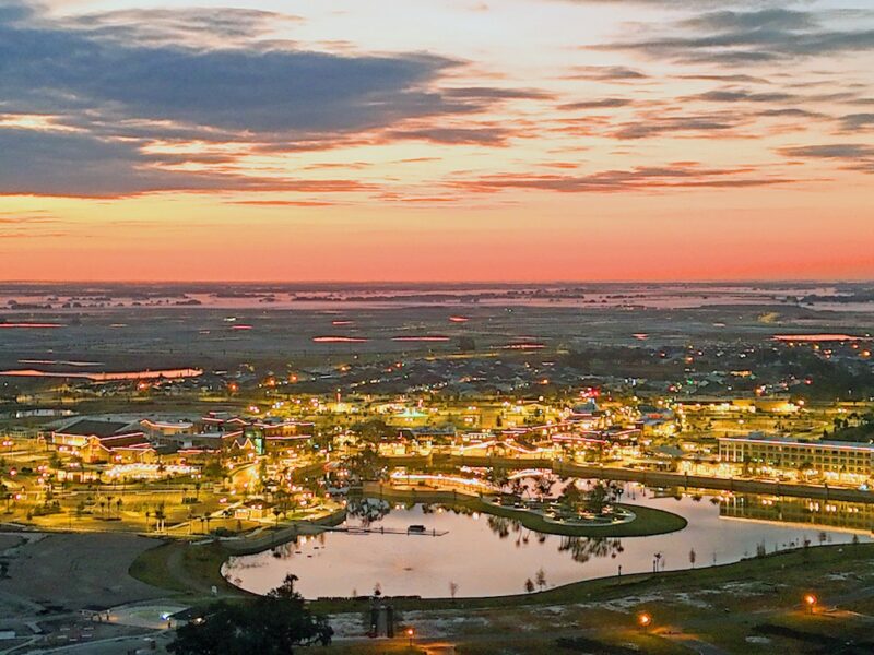 Sunrise paints Eastport in The Villages in golden light