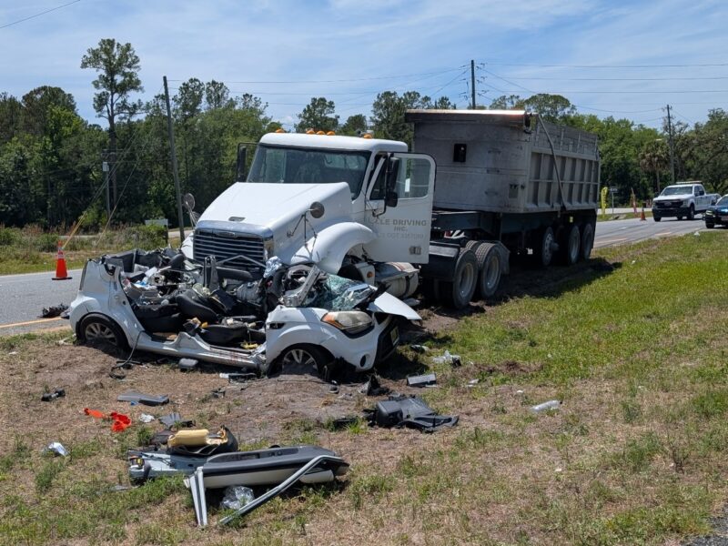 The driver of this vehicle was killed in a crash Wednesday morning on State Road 44.