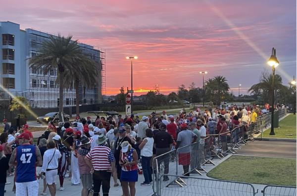 Those waiting in line this morning were treated to a beautiful sunrise Those waiting in line this morning were treated to a beautiful sunrise