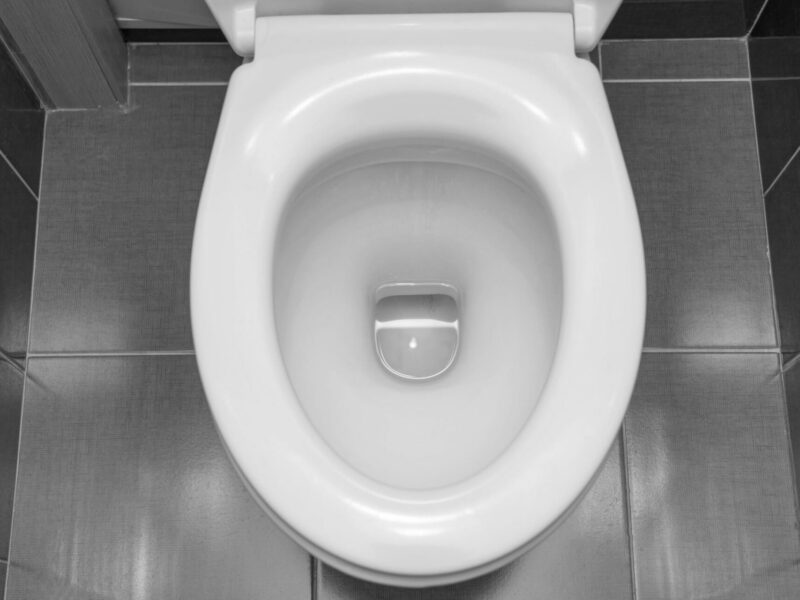 Toilet overhead view