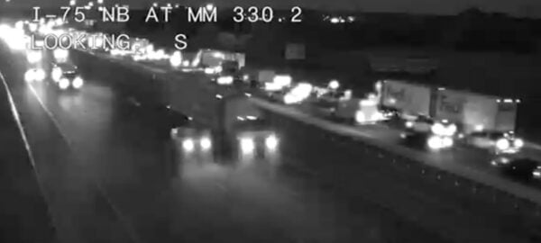 Traffic is backed up due to the accident on I 75 on Tuesday, May 12 Traffic is backed up due to the accident on I 75 on Tuesday, May 12
