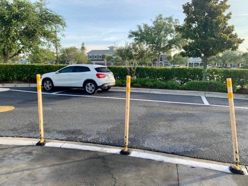 A customer at McDonald s at Colony Plaza couldn t keep his vehicle within the white lines, even though an extra long spot was available.