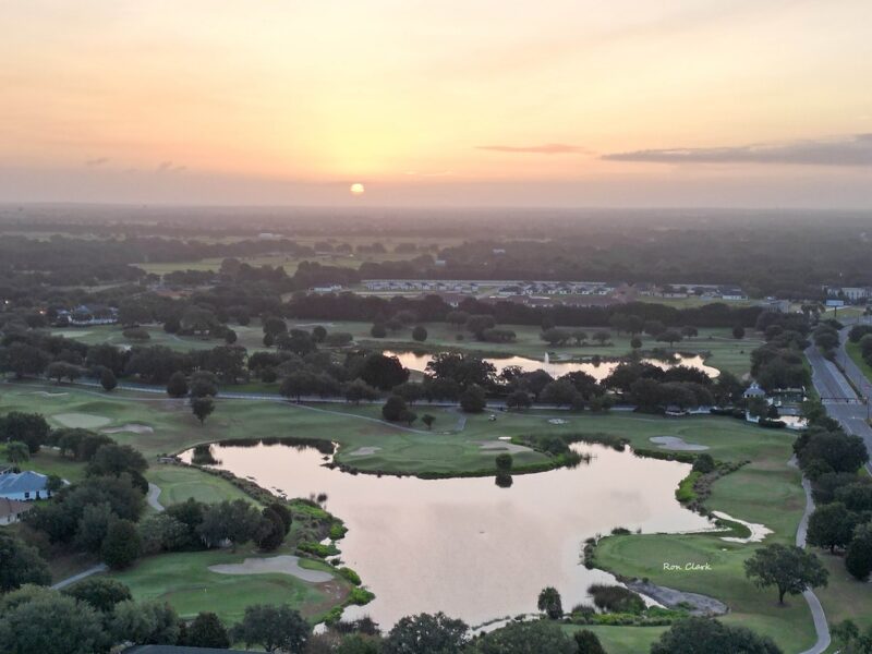 Hazy sunrise captured over Saddlebrook and Hawkes Bay executive golf courses