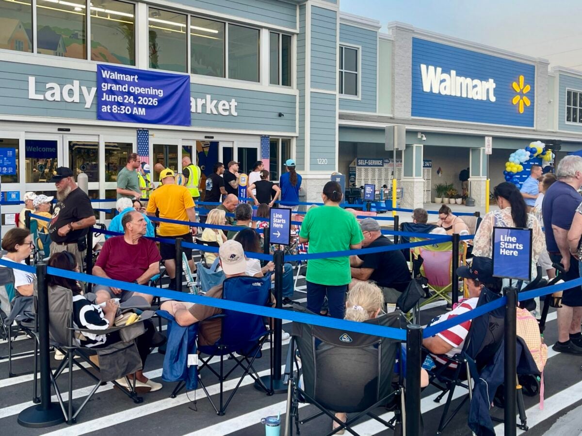 Early birds out in force for opening of new Walmart