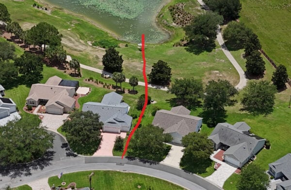 The redline shows where the pipe is located between Evelynton Loop and the Belmont Executive Golf Course The redline shows where the pipe is located between Evelynton Loop and the Belmont Executive Golf Course