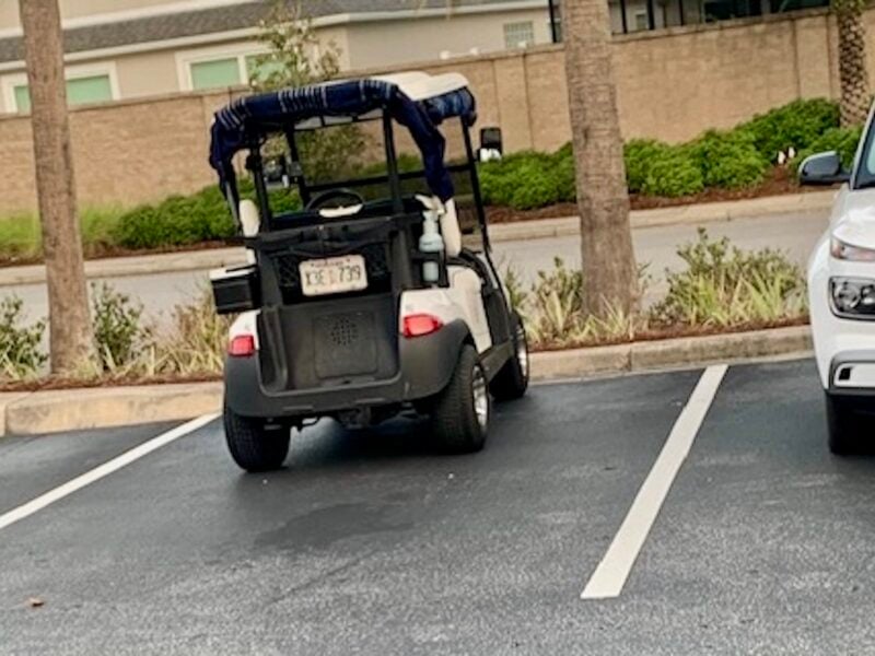 New Yorker needs an entire spot for golf cart